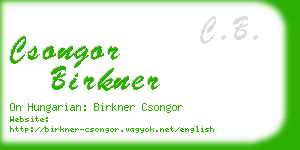 csongor birkner business card